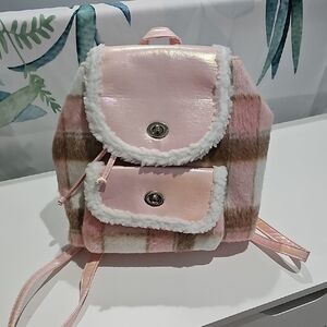 Pink Plaid Backpack